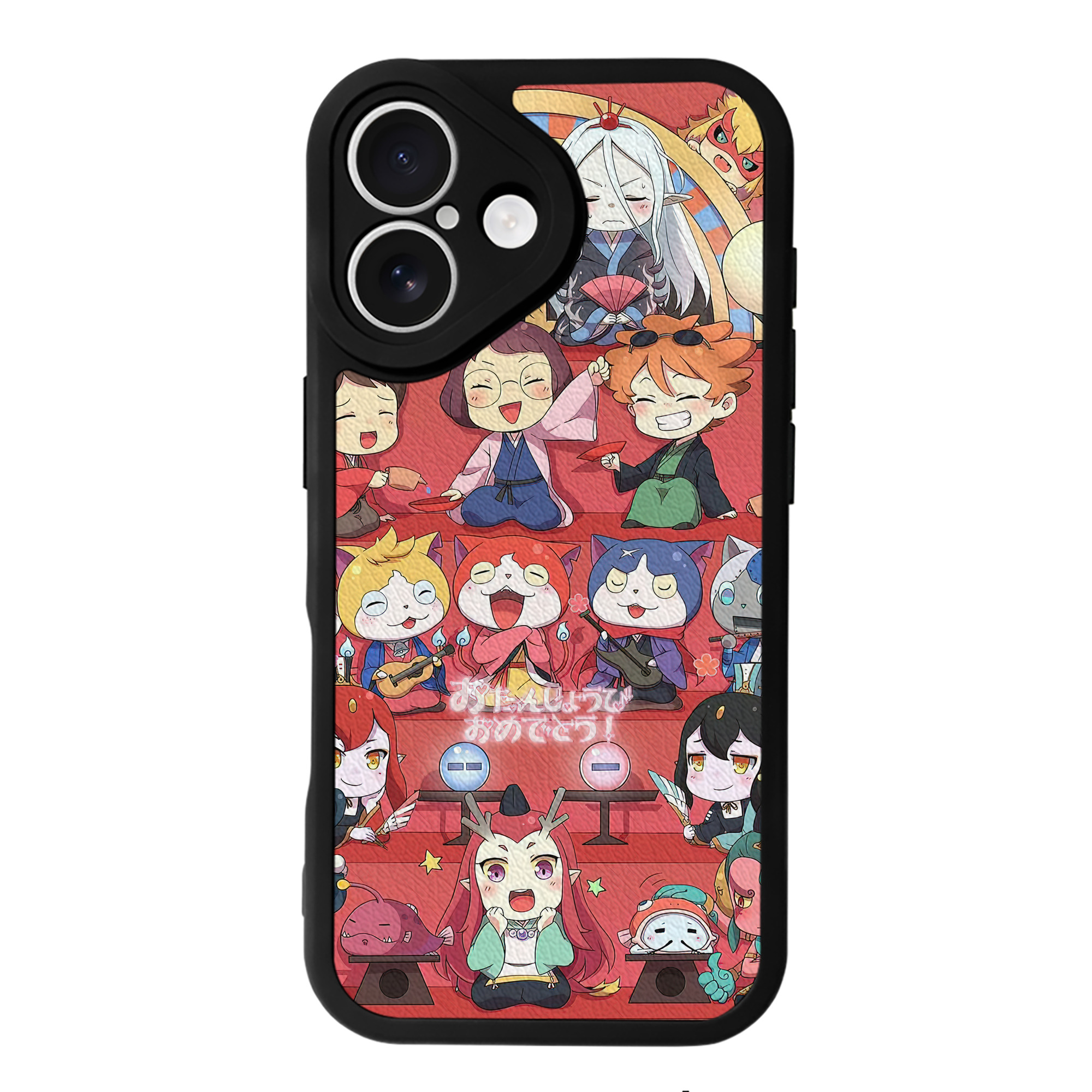 （画像用） 妖怪ウォッチ Yo-kai Watch 【iPhone 16シリーズ対応】シリコンスマホケース（レザー調） 材質：シリコン